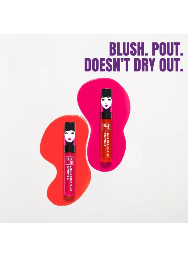 إيل 18 Elle18 2Timing Lip& Cheek Tint Tropicana 4ml - Image 2